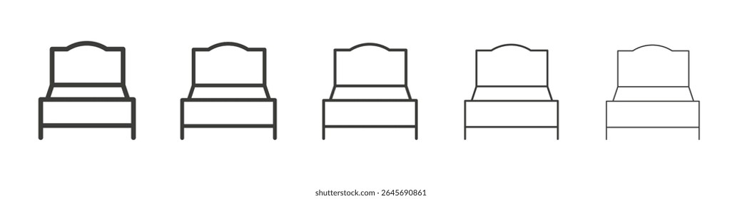 Bed icon simple illustration logo art