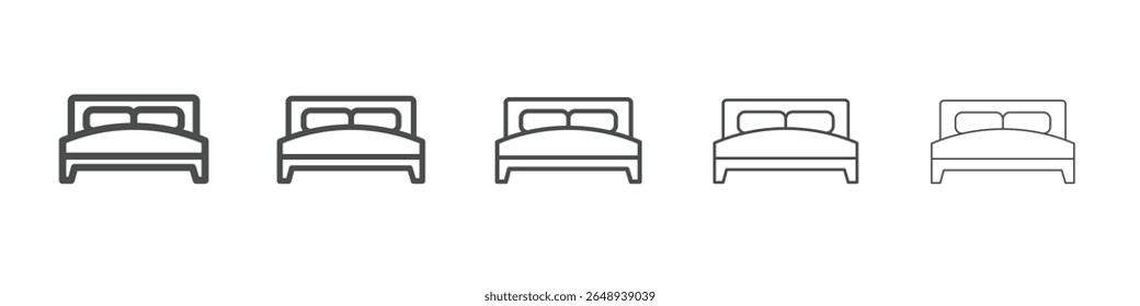 bed icon simple isolated vector sign