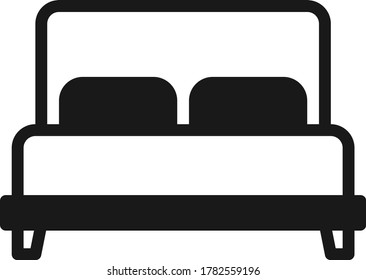 Bed icon simple vector illustration