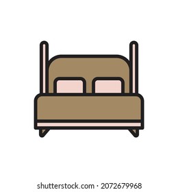Bed Icon Simple Vector Illustration