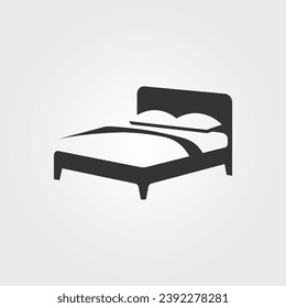 Bed icon - Simple Vector Illustration