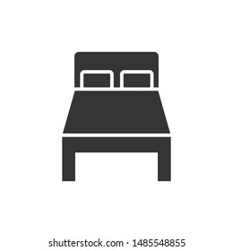 Bed icon. Single bad. New trendy bed vector illustration symbol.