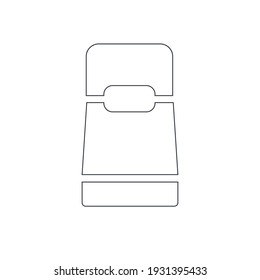 Bed icon. single bed, double bed icon with vector shape and illustration.