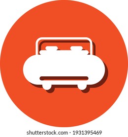 Bed icon. single bed, double bed icon with vector shape and illustration.