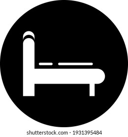 Bed icon. single bed, double bed icon with vector shape and illustration.