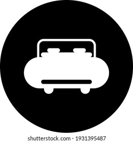 Bed icon. single bed, double bed icon with vector shape and illustration.