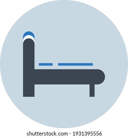 Bed icon. single bed, double bed icon with vector shape and illustration.