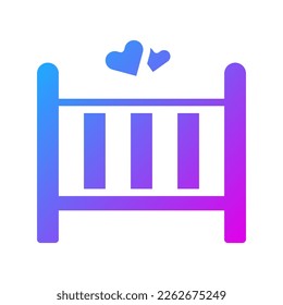 bed icon solid gradient style valentine illustration vector element and symbol perfect. Icon sign from modern collection for web.