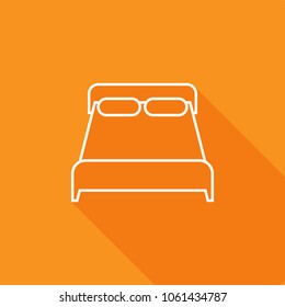 Bed Icon, stock vector illustration, EPS10.