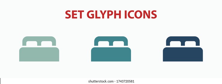 diseño plano de ilustración vectorial de material de icono de cama.