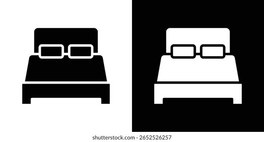 Icono de la cama símbolo de colección. Vector plano ilustración de stock.