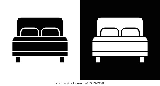 Bed icon symbol collection. Flat vector stock illustration.