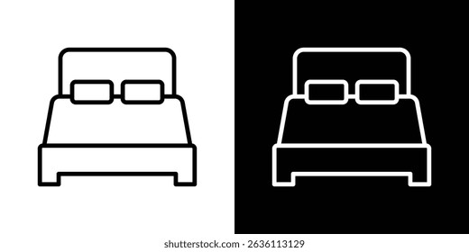 Concepto del símbolo del icono de la cama para el Diseño gráfico, el Sitio web, UI. EPS