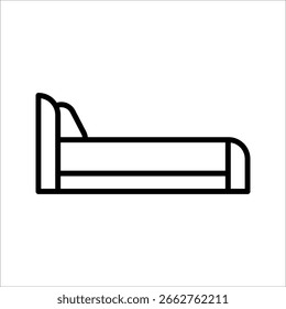 Bettsymbol. Symbol einzeln auf weißem Hintergrund. Vektorgrafik. farblich bearbeitbar.