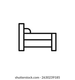 icono de la cama. signo de símbolo de la cama para el concepto móvil y el Diseño web. Icono de Vector, Ilustración de logotipo, Vector