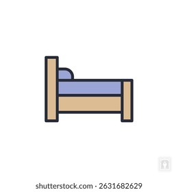 bed icon. bed Symbol sign for mobile concept and web design. Vector icon, Logo illustration, Vector graphics