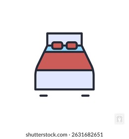 bed icon. bed Symbol sign for mobile concept and web design. Vector icon, Logo illustration, Vector graphics