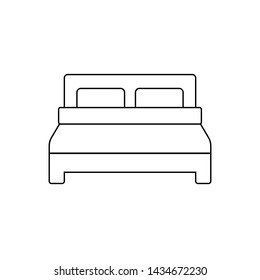 Bed icon symbol simple design