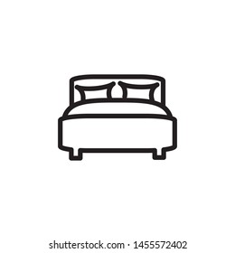 bed icon symbol vector template