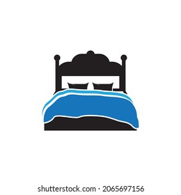 Bed icon and symbol vector template illustration