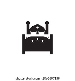 Bed icon and symbol vector template illustration
