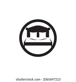 Bed icon and symbol vector template illustration