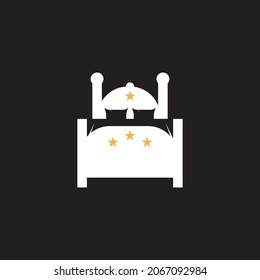 Bed icon and symbol vector template illustration