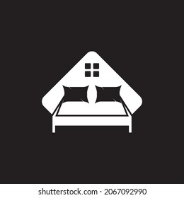 Bed icon and symbol vector template illustration