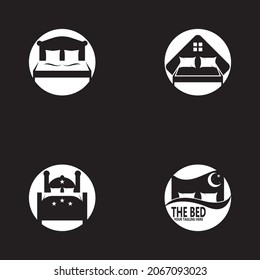 Bed icon and symbol vector template illustration