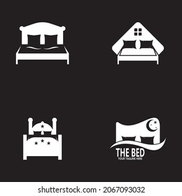 Bed icon and symbol vector template illustration