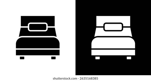 Símbolos del icono de la cama. Ilustración vectorial.