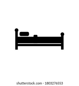 Plantilla de icono de la cama. Ilustración del vector