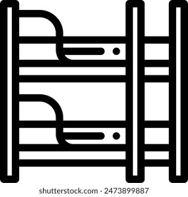 bed icon. Thin Linear Style Design Isolated On White Background