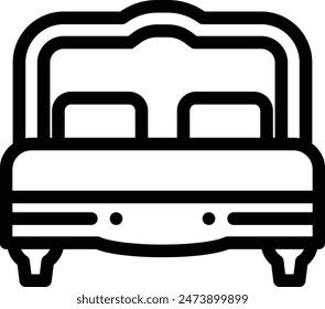 bed icon. Thin Linear Style Design Isolated On White Background