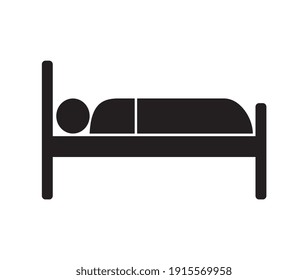 Bed icon, Travel and holiday symbols