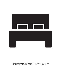 Bed icon in trendy flat style design. Vector graphic illustration. Bed symbol for website design, logo, app, and ui. Vector file. Pixel perfect. EPS 10.