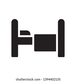 Bed icon in trendy flat style design. Vector graphic illustration. Bed symbol for website design, logo, app, and ui. Vector file. Pixel perfect. EPS 10.