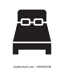 Bed icon in trendy flat style design. Vector graphic illustration. Bed symbol for website design, logo, app, and ui. Vector file. Pixel perfect. EPS 10.