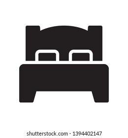 Bed icon in trendy flat style design. Vector graphic illustration. Bed symbol for website design, logo, app, and ui. Vector file. Pixel perfect. EPS 10.