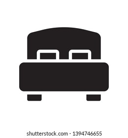 Bed icon in trendy flat style design. Vector graphic illustration. Bed symbol for website design, logo, app, and ui. Vector file. Pixel perfect. EPS 10.