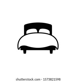 Bed icon in trendy flat style isolated on white background. Symbol for your web site design, logo, app, UI. Vector illustration, EPS