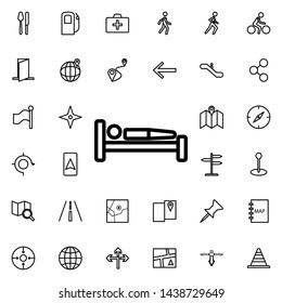 Bed icon. Universal set of navigation for website design and development, app development