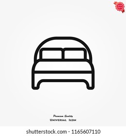 Bed icon vector