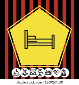 Bed icon vector