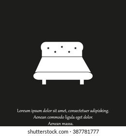 Bed icon vector