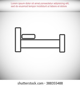 bed icon vector