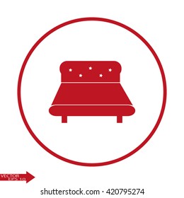 Bed icon vector. bed icon. Bed icon.