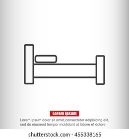 bed icon vector
