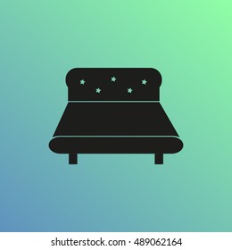 Bed icon vector