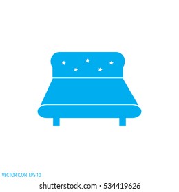 Bed icon vector